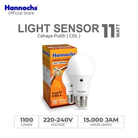 Jual Hannochs Lampu Led Light Sensor Sensor Cahaya 11 Watt Cahaya