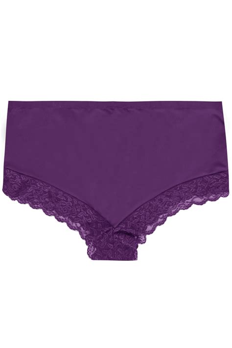 purple lace trim briefs yours clothing