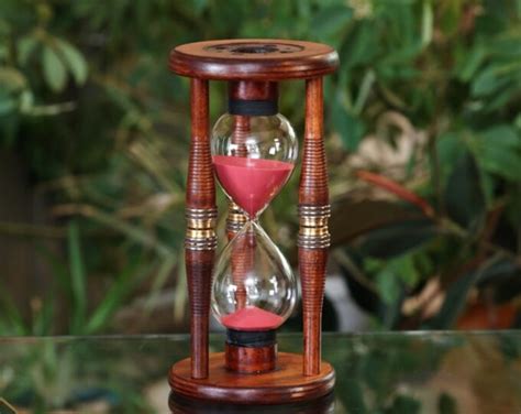 60 Minute Bobbin Hourglass With Red Sand Etsy