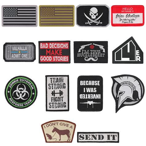 14er Tactical Morale Patches 14 Pack Hook And Loop Backed 3 X 2