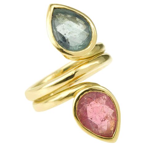 Pear Shaped Burma Ruby Diamond Toi Et Moi Gold Ring At 1stdibs Toi Et