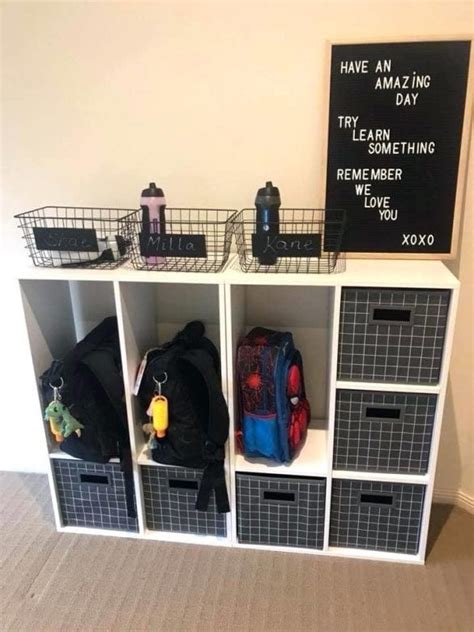 40 Plus School Bag Storage Ideas The Organised Housewife