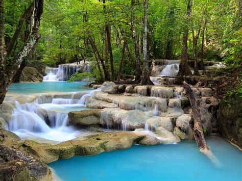 Thailand Wallpaper Waterfall River Jungle Nature Desktop Wallpapers