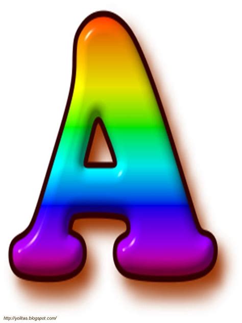 The Letter A Is Painted In Rainbow Colors