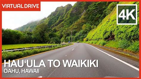 Hauula To Waikiki Scenic Virtual Driving Tour 4k Oahu Hawaii Island