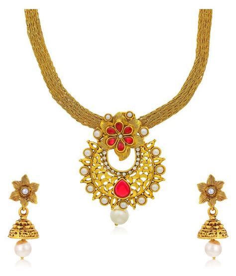 sukkhi exclusive gold plated pendant set for women buy sukkhi