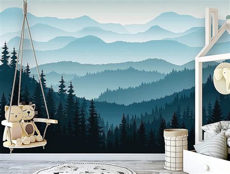 Removable Peel N Stick Self Adhesive Wall Mural 3d Mountain Mural