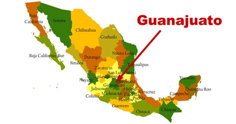 Mapa De Mexico Leon Guanajuato
