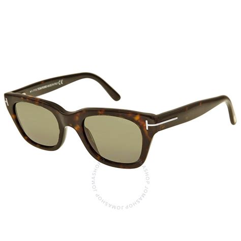 Tom Ford Snowdon Havana Grey Green Lens Sunglasses Tf0237 52n