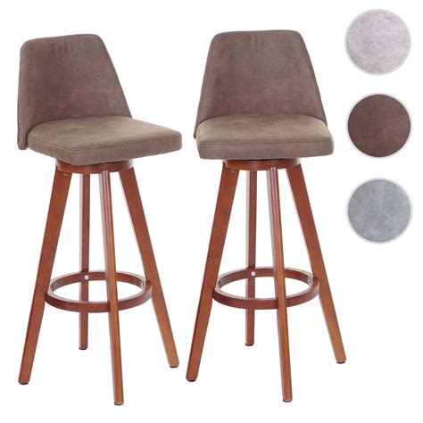 Maybe you would like to learn more about one of these? 2x Barhocker HWC-C43, Barstuhl Tresenhocker, Holz Textil ...