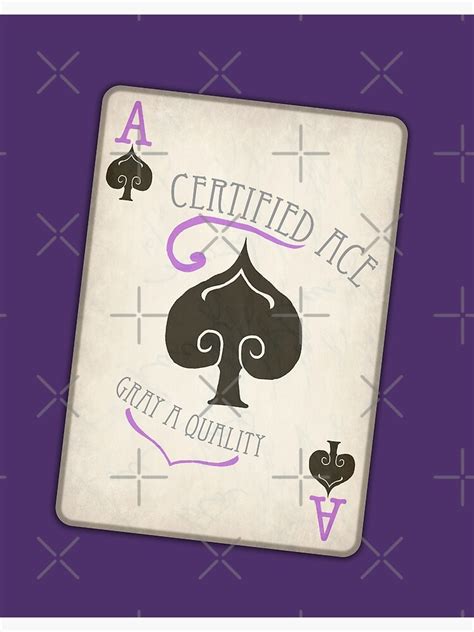 Certified Asexual Ace Of Spades Playing Card Poster For Sale By Bramblecritter Redbubble