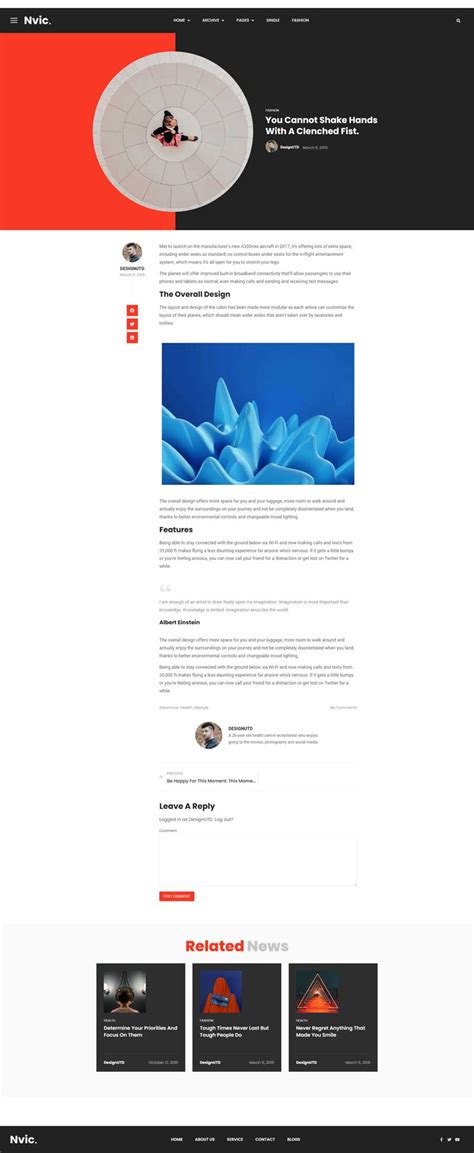 Nvic Blog Magazine Elementor Template Kit By Designuptodate ThemeForest