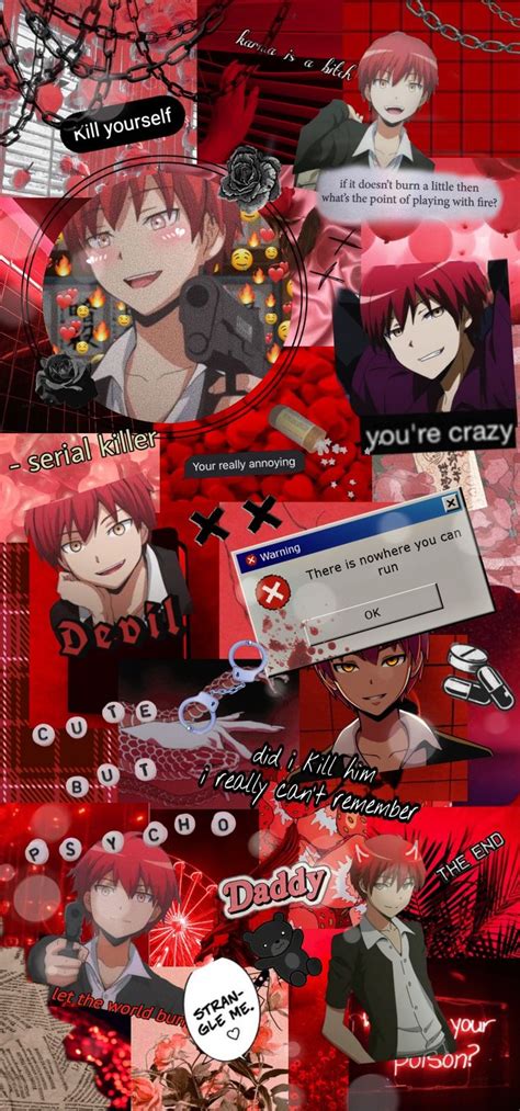 Collage Wallpaper With Karma Akabane Arte Delle Anime Karma Sfondi