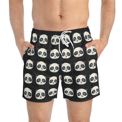 Panda Tile Swim Trunks - PandaMania