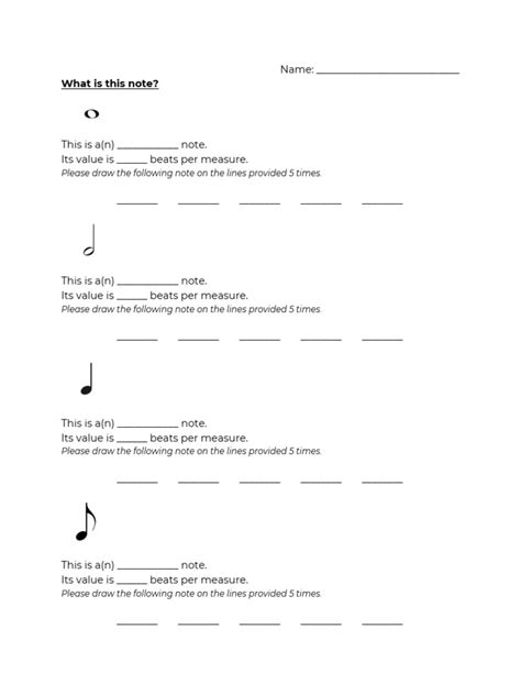 Music Theory Worksheet