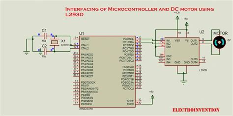 L293d Motor Driver Ic And Interfacing With Microcontroller Electroinvention