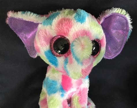 New Ty Beanie Boos Prototype Lot 2 Spotted Multi Colored Elephant