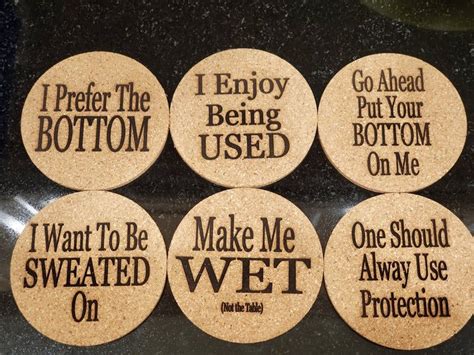 Set Of Cork Coasters With Funny Saying Great Gift To Get The