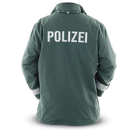 New German Military Surplus Gore Tex Police Parka With Liner Green