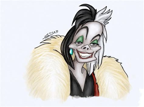 Disney Villains Portrait Series Cruella De Vil By Lady In Ink On