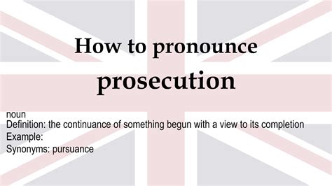 Iv special public prosecutors appointed by the central government. How to pronounce 'prosecution' + meaning - YouTube