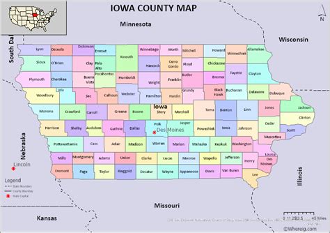 Iowa Wall Map With Counties By Maps Com Mapsales