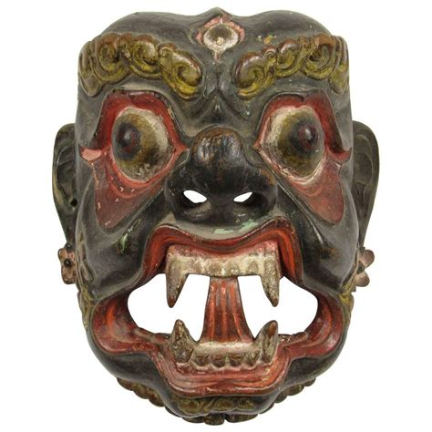 Museum Quality Antique Nepalese Tibetan Tibet Danced Mask Etsy