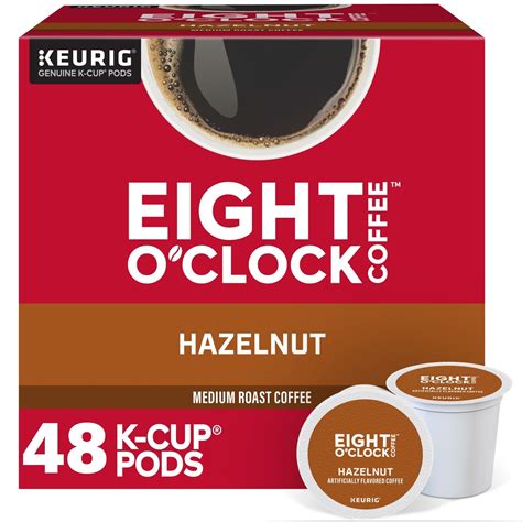 Eight O Clock Hazelnut Coffee Keurig K Cup Pod Medium Roast Count
