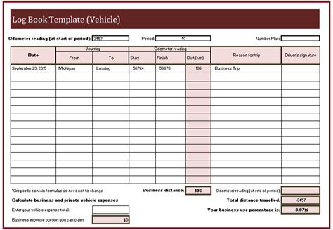 log book templates   printable word excel  formats