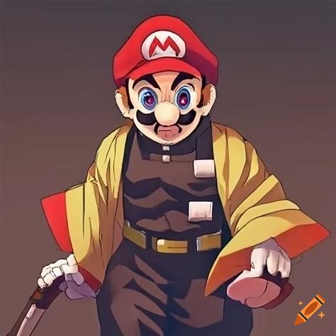 Mario Bros In The Style Of Demon Slayer On Craiyon