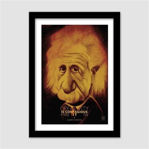 Merchbay Albert Einstein Creativity Laminated And Framed Wall Mounted Ink