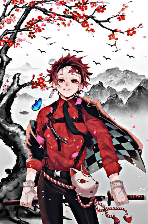 Kamado Tanjiro Anime Boy Demon Slayer Kimetsu No Yaiba Tanjiro