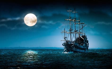 Sailboat At Moonlight Wallpapers Hd Desktop And Mobile Backgrounds