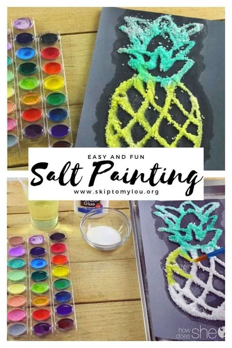 Salt Painting For Kids Art Activities For Kids Craft Activities For