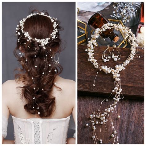 Korea Pearl Headband Wedding Hair Accessories Korean Bridal Headpiece
