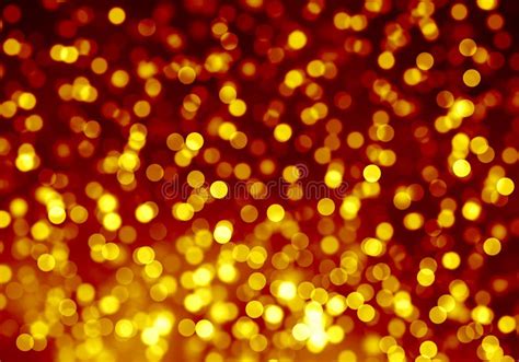 Blurred Gold Bokeh Background Yellow Hearts Gold Glitter Holiday