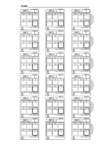 Printable Volleyball Lineup Sheet Template Printable World Holiday