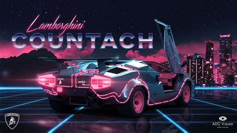 Lamborghini Countach 5000 Retour Vers Le Futur 🚀 Synthwave Virtual