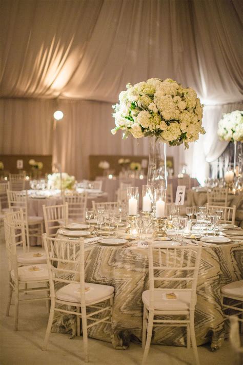 Ivory And Silver Wedding Reception Elizabeth Anne Designs The