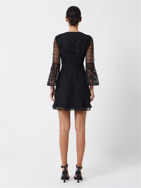 Gudrana Caballo Lace Mini Dress Blackblack Sequins French Connection Uk