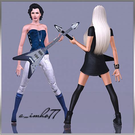 My Sims 3 Poses Girl With Guitar By Imho