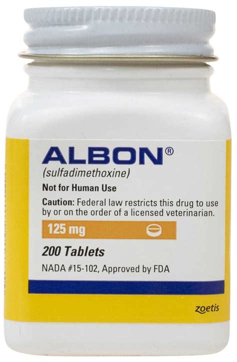 This is an obvious symptom but many different problems and diseases can cause abnormal stools. Albon for Dogs & Cats 125 mg 200 ct - Item # 145RX