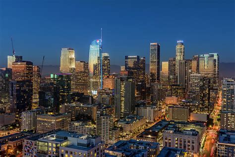 Los Angeles Downtown Dusk Photograph By Kelley King Pixels