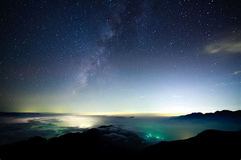 Beautiful Galaxy Light Milky Way Mountain Image