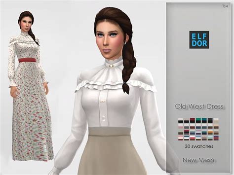 Old West Dress Sims 4 Dresses Sims 4 Sims