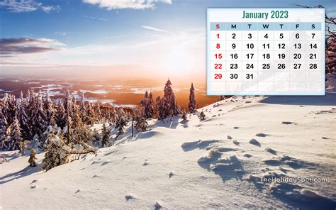 January 2023 Calendar Wallpaper Desktop