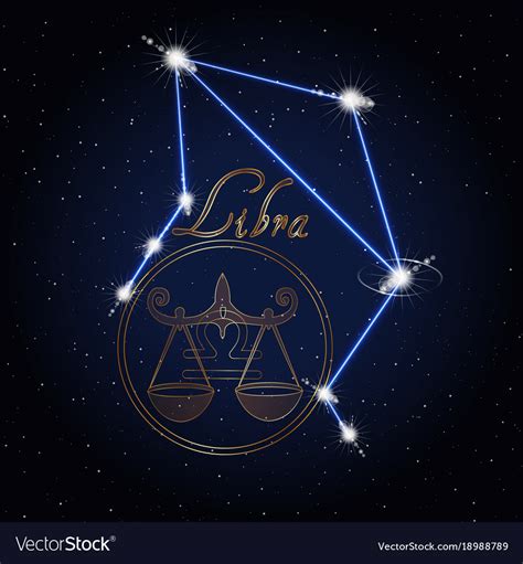 Libra Astrology Constellation Of The Zodiac Vector Image
