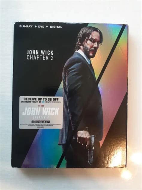 JOHN WICK CHAPTER 2 Blu Ray Dvd Digital NEW With Slipcover 11 99