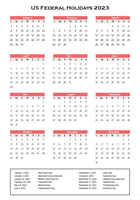 Federal Holidays 2023 Usa Archives The Holidays Calendar