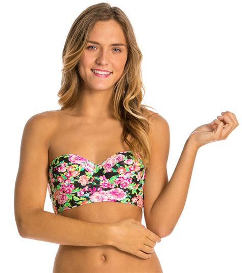 hot water wildflower underwire midkini bikini top at